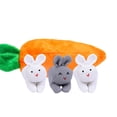 thumbnail image 1 of Biplut 1/4Pcs Easter Ornament Adorable Cartoon Design Comfortable Touch Three Rabbits Carrot Wallets Bag Shape Doll Toy Decoration Home Decor (Type J), 1 of 13