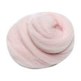 thumbnail image 1 of Biplut 100g Fluffy Fiber Roving Top Spinning Wheel Felting Fleece Sewing Woolen Yarn (Pink,100g), 1 of 13