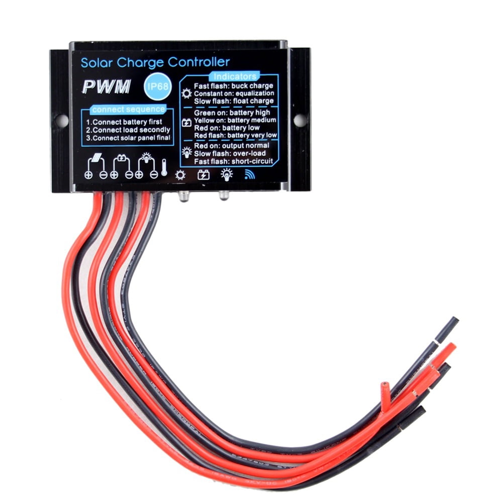 Biplut 12/24V PWM Battery Charging Voltage Regulator Solar Panel Charge