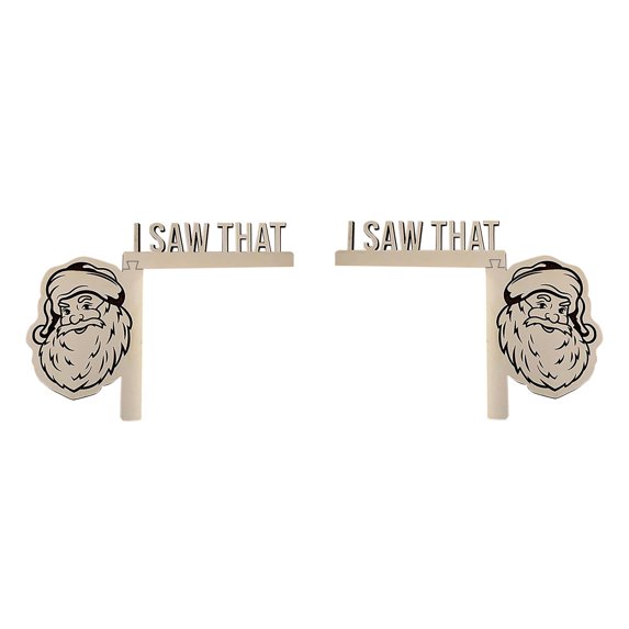 Biplut 2Pcs Door Corner Decorations Santa Claus Snowman Hat Letter Scene Layout Left Right Door Corner Ornaments Party Favors (Type A)