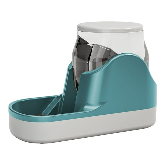 Biplut 3.8L Automatic Water Dispenser with Transparent Tank And Top Lid Gravity Water Bowl Cat Dog Feeder Pet Supplies (Blue-Type A)