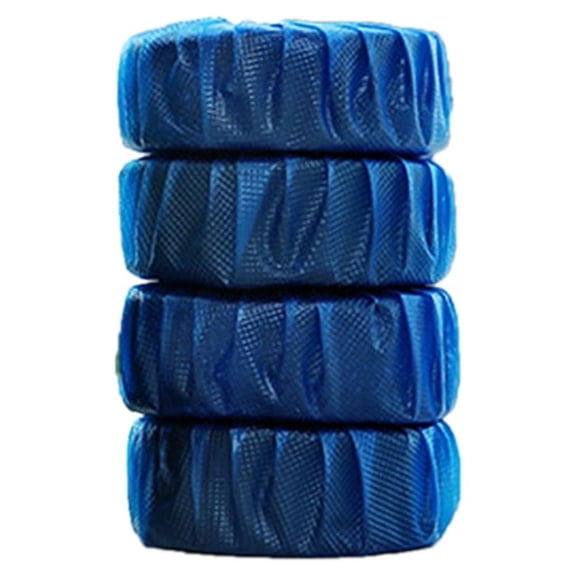 Biplut 4Pcs Automatic Bleach Bathroom Toilet Bowl Tank Cleaner Tablets Flush Detergent (Blue)