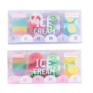Fdelink Ice Cream Eraser Erasers Food Erasers Pencil Erasers for Kids  Rewards Children School Supplies and Party Favors