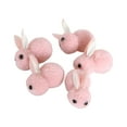thumbnail image 1 of Biplut 5 Pcs Rabbit Doll Comfortable Touch High Simulation Plush Lovely Easter Bunny Toy Craft for Home (Pink), 1 of 13