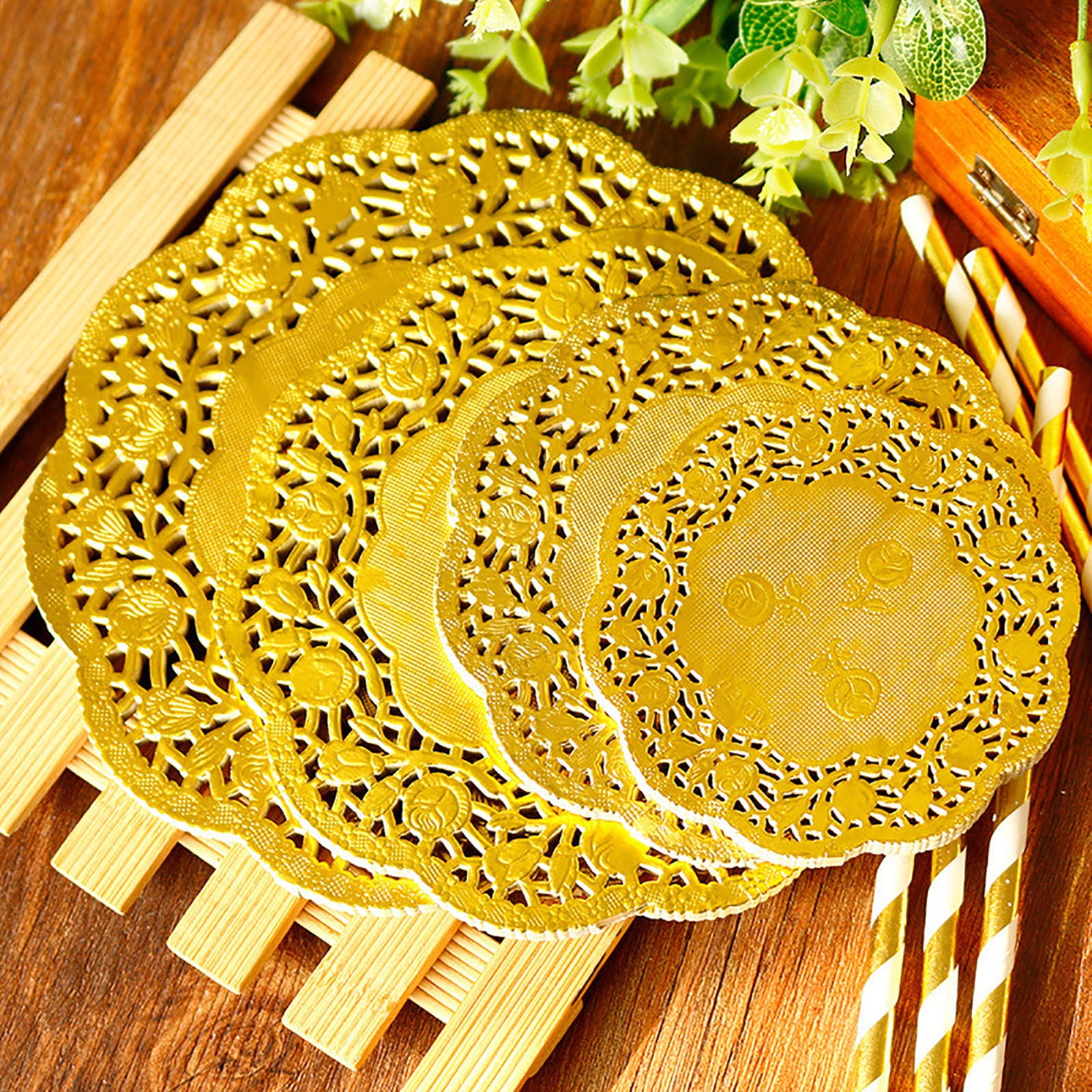 Tupalizy 45PCS Disposable Lace Paper Doilies for Cakes Desserts Plates  Tables Paper Placemats for Crafts Serving Trays
