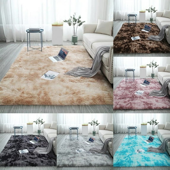Biplut 50x160cm Fluffy Area Rug Tear-resistant Polyester Foldable Beautiful Floor Carpet for Bedroom