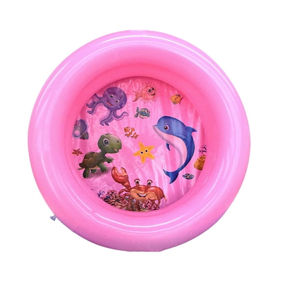 Biplut Baby Swimming Pool Household Inflatable Swimming Pool Ocean Pattern Thickened Wear-Resistant Two Ring Beach Pools