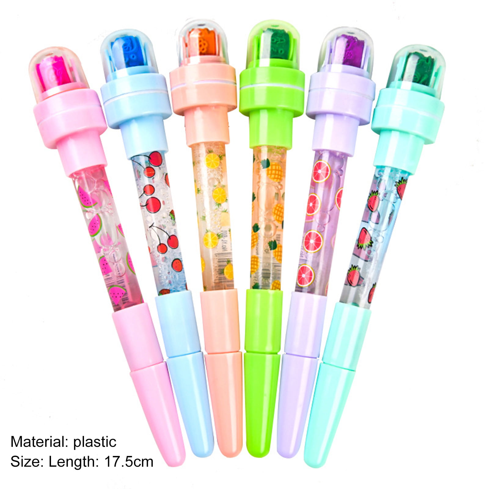 Biplut Ballpoint Pen with Lights Roller Flat Stamp Multi-use Blowable  Bubbles Smooth Writing School Supplies Plastic Cute Pattern Writing Pen for