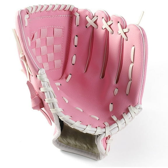 Biplut Baseball Gloves Left Hand, Thickened Infield Pitcher Baseball Gloves, Softball Gloves, Children, Teenagers Adults Training Practice Softball Baseball Gloves (Pink,S)