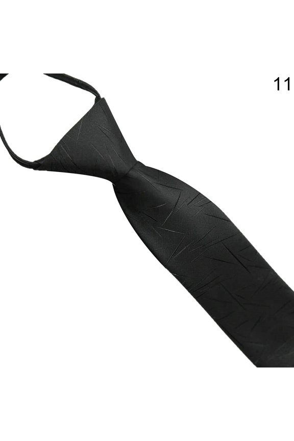 Business Tie Striped Zipper Men Plaid All Match Neck Tie for Wedding