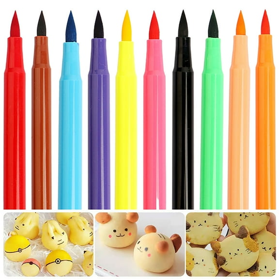 Biplut Cake Painting Pen Food Grade Ink Markers Pigment Pen Brush Accessories Edible Food Pen Cake Decoration DIY Baking Baking Supplies (Pink (single))