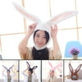 thumbnail image 1 of Biplut Cute Girls Plush Rabbit Bunny Ears Hat Earflap Cap Head Warmer Photo Supplies, 1 of 13