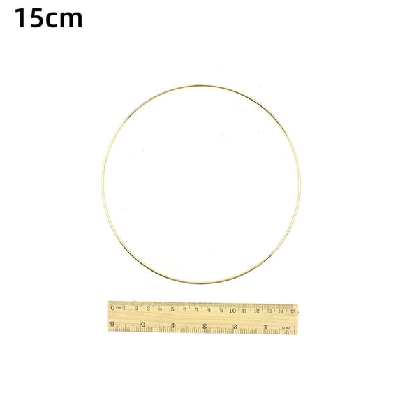 Biplut DIY Garland Dreamcatcher Iron Ring Circle Accessories Wedding Party Easter Decor (15cm)