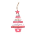 thumbnail image 1 of Biplut Delicate Hanging Pendant Easy Installation Wood Wear-resistant Christmas Word Pattern for Home (Pink), 1 of 13