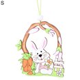 thumbnail image 1 of Biplut Easter Ornament Colorful DIY Burr-free Hanging Egg Chick Rabbit Easter Decoration Holiday Supplies (Type S), 1 of 13