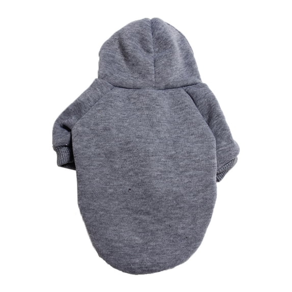 Biplut Fashion Solid Color Warm Puppy Dog Hoodies Sweater Coat Sweatshirt Pet Clothes (Grey,XL)