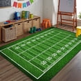 thumbnail image 1 of Biplut Football Carpet Interesting Sports Scene Design Anti-slip Printing Machine Washable Noise Reduction Playing Football Rectangle Artificial Turf Soccer Field Thickened Rug for Living Room, 1 of 12