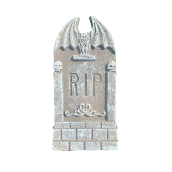 Biplut Halloween Foam Tombstone RIP Horror Multi-styles Spooky Realistic Scene Layout Prank Props Ghost Festival Yard Decor Graveyard Tombstone Party Supplies (Type H)