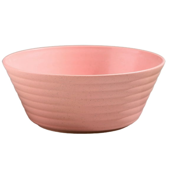 Biplut Japanese Instant Noodle Bowl Microwave Dishwasher Safe Large Capacity Stackable Unbreakable Cereal Soup Rice Bowl for Canteen(Pink)