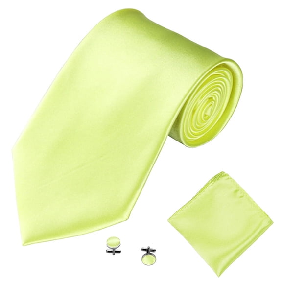 Biplut Men's Fashion Solid Color Suits Ties Necktie Cufflinks Hanky Set Tuxedo Suit