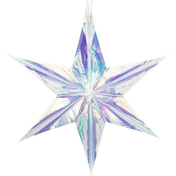 Biplut Neon 3D Snowflakes for Home Christmas Tree Garlands Decorations Party Supplies (Type 4)