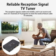 Biplut RF to AV Analog TV Receiver Box Stable Signal 251 Channels Remote Shutdown US Plug Video Converter Adapter
