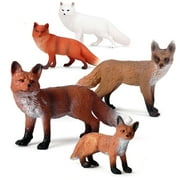 Biplut Realistic Fox Wild Animal Figure PVC Figurine Crafts Kids Toy Desktop Decor