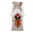 thumbnail image 1 of Biplut Red Wine Bag Decorative Reindeer Snowflake Christmas Style Fine Workmanship Table Decorations Ornamental Christmas Champagne Holder Cover for Home (Elk), 1 of 13