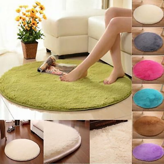 Biplut Round Football Basketball Pattern Pad Computer Chair Mat Carpet Rug Home Decor