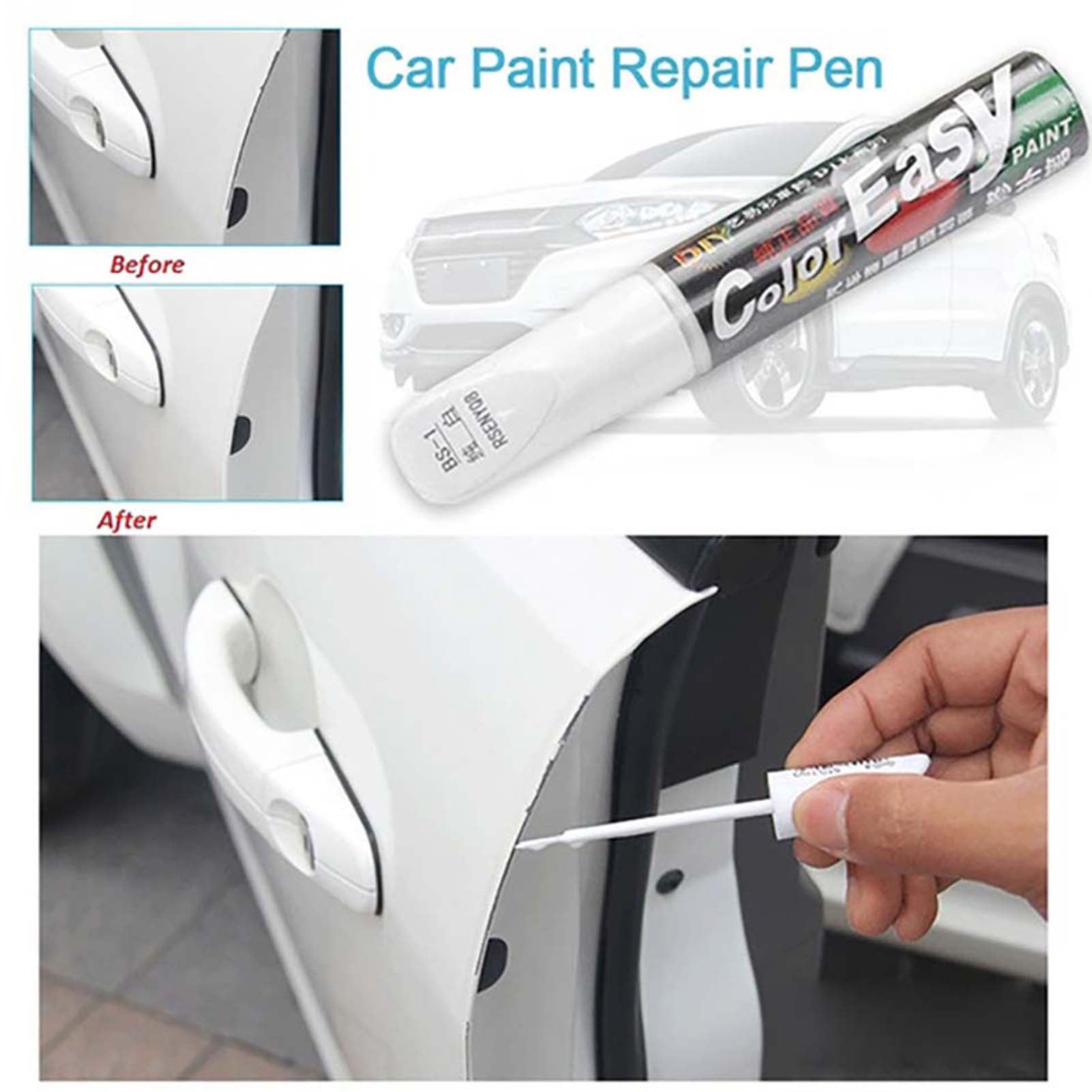 Touch Up Paint Pen for Cars Scratch Removal Repair, Wheel Fill Paint Pen  Black/White/Multi-color Optional for Various cars (Black)