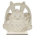 thumbnail image 1 of Biplut Wooden Ornament Adorable Unpainted Egg/Rabbit Shape Desktop Unfinished Wood Easter Craft Holiday Supplies (Type 6), 1 of 13