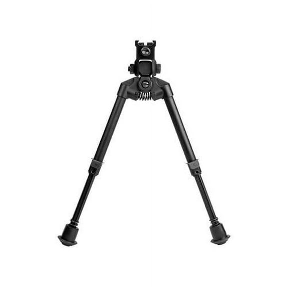 NcSTAR Bipod With Weaver Quick Release Mount/Universal Barrel Adapter Included/Notched Legs, BLACK