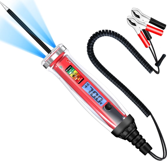 Bipolar Automotive Wiring Tester and Voltage Pen with Backlit Digital LCD Display 1-75V DC Power Detector and Professional Circuit Troubleshooting Testing Tool