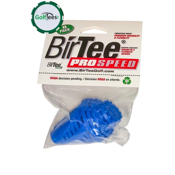 BirTee Golf Tees - PRO Speed Version with Enhanced Durability - 8 Pack. Indoor Golf Tees/Golf Simulator Tees/Winter Golf Tees. Bundled with an Exclusive Poker Chip Ball Marker