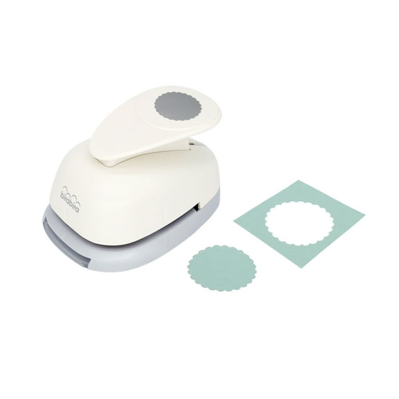 Bira Craft 1.25 inch Scalloped Circle Lever Action Craft Punch for Paper Crafting Scrapbooking Cards Arts