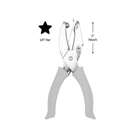 Bira Craft 1/4" Star 2 inch Reach Hand Punch Craft Punch for Paper Crafting Scrapbooking
