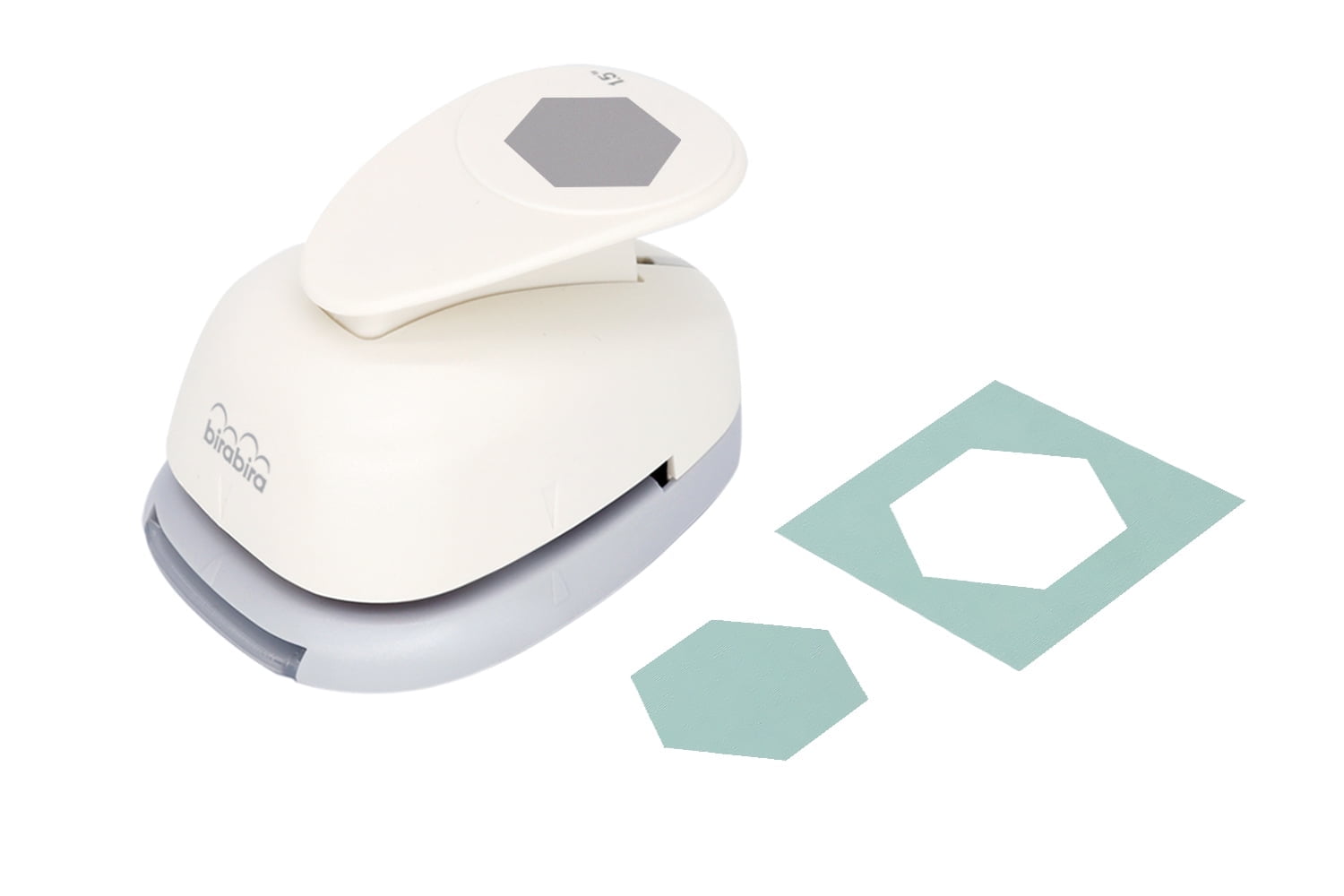 Bira Craft 1.5 inch Hexagon Lever Action Craft Punch for Paper Crafting Scrapbooking