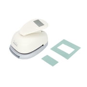 Bira Craft 1.5 inch Scalloped Rectangel Shape Lever Action Craft Punch for Paper Crafting Scrapbooking Cards Arts