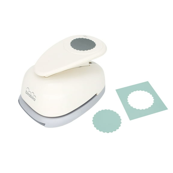 Bira Craft 2.5 inch Scalloped Circle Lever Action Craft Punch for Paper Crafting Scrapbooking