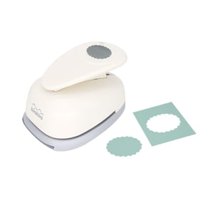 Bira Craft 2.5 inch Scalloped Ellipse Scalloped Oval Lever Action Craft Punch for Paper Crafting Scrapbooking
