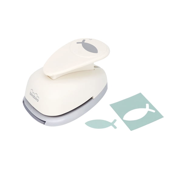 Bira Craft 2 inch Fish Symbol Shape Lever Action Craft Punch for Paper Crafting Scrapbooking