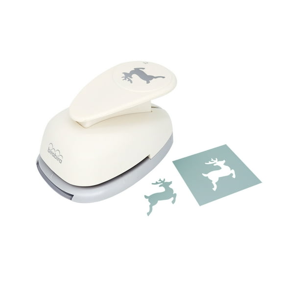 Bira Craft 2 inch Reindeer Lever Action Craft Punch Christmas Punch for Paper Crafting Scrapbookings