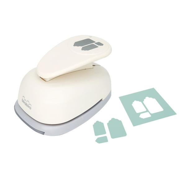 Bira Craft 3 inch Multi-tags Lever Craft Punch, 3 tags at a time, Tag punch, Price tag, Christmas punch, for Paper Crafting Scrapbooking (3 inch Price tag measured diagonally)