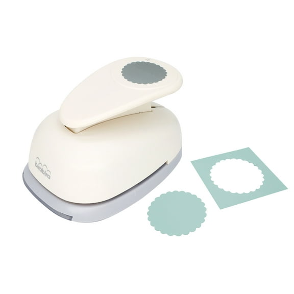 Bira Craft 3 inch Scalloped Ellipse Scalloped Oval Lever Action Craft Punch for Paper Crafting Scrapbooking