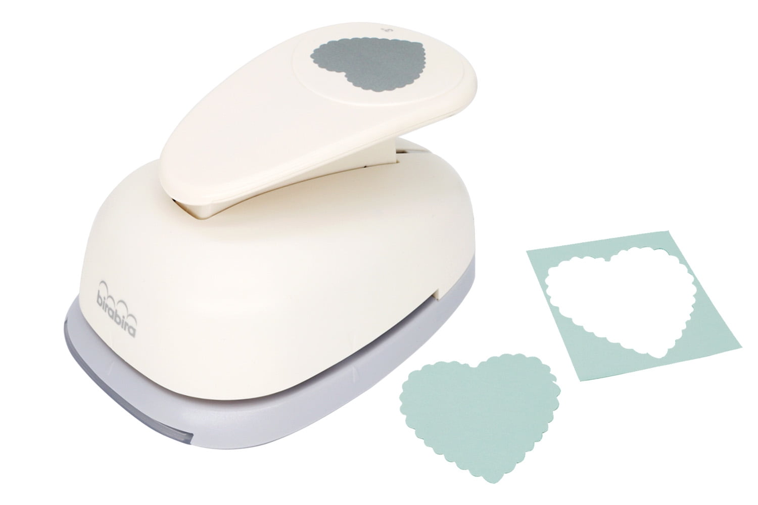 Bira Craft 3 inch Scalloped Heart Lever Action Craft Punch, Valentine’s Day Punch, for Paper Crafting Scrapbooking