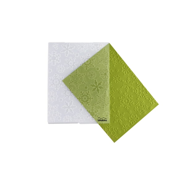 Bira Craft 4.25" X 5.75" Snowflake Embossing Folder, Christmas Embossing Folder