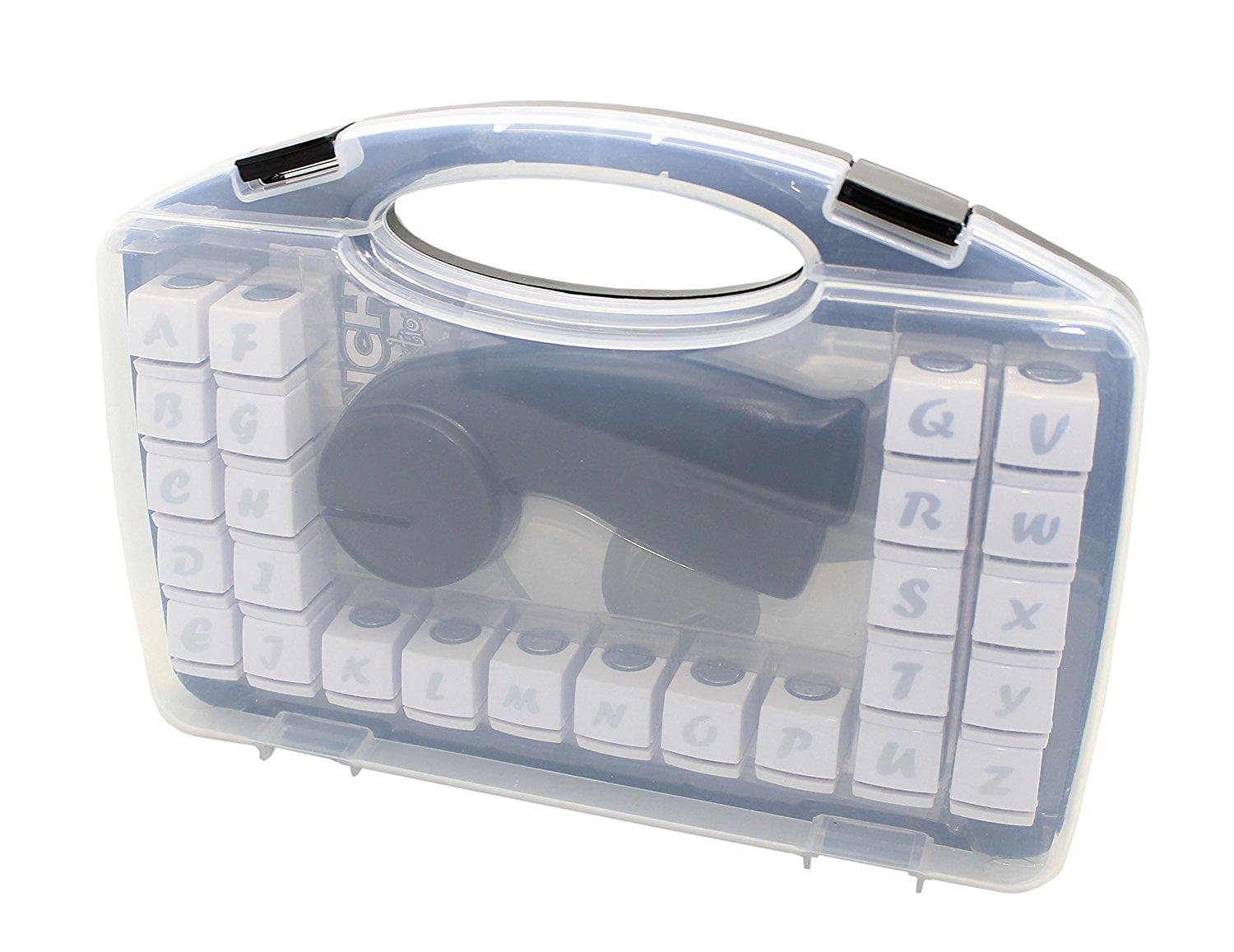 Bira Craft Cassette Craft Punch Alphabet Set 26 Piece with Handle for Paper Crafting