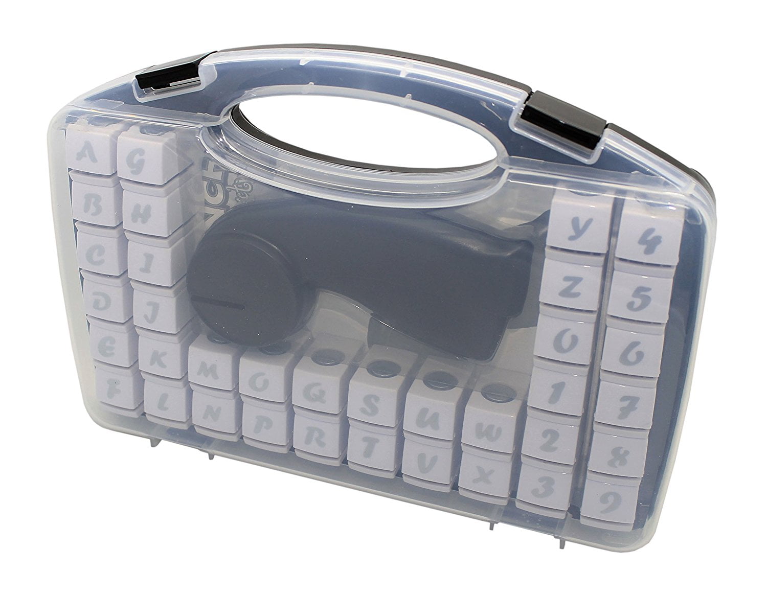 Bira Craft Cassette Craft Punch Alphabet+number Set 36 Piece with Handle for Paper Crafting