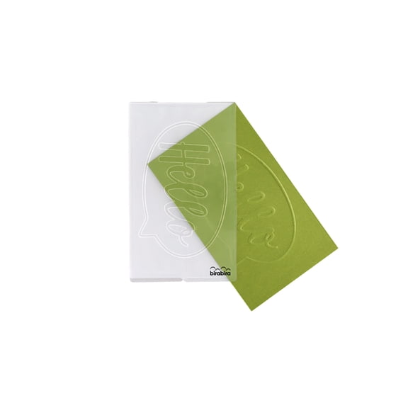 Bira Craft Hello 3" x 5" Embossing Folder, Perfect for Bira 3" Cutting and Embossing Machine