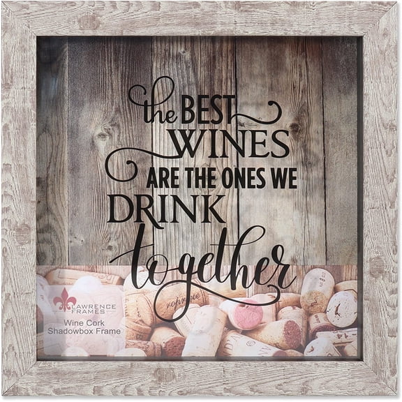 Birch 10x10 Weathered Shadow Box Wine Cork Holder